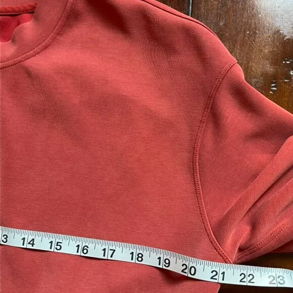 Lululemon Perfectly Oversized Cropped Crew Softstreme Cayenne Size XS - Picture 9 of 10